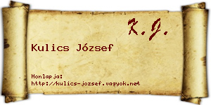 Kulics József névjegykártya