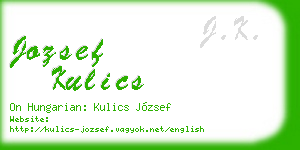 jozsef kulics business card