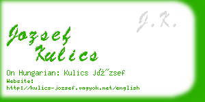 jozsef kulics business card